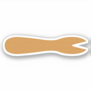Vis & Chips Shop Wooden Fork Sticker