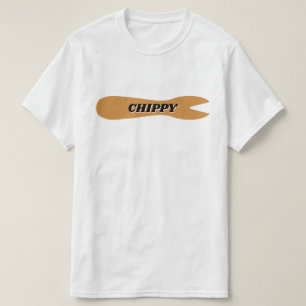 Vis & Chips Shop Wooden Fork T-shirt