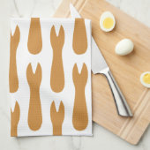 Vis & Chips Shop Wooden Fork Theedoek (Quarter Fold)