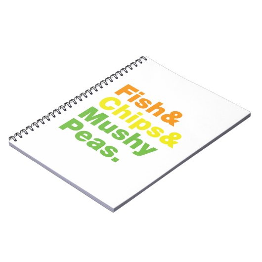 Vis & Chips & Wijdkool Erwten. Notitieboek (Linkerzijde)