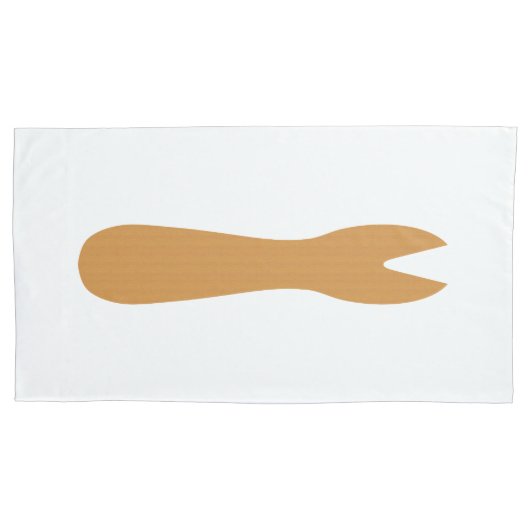 Vis & Chips Winkel Houten Vork Kussensloop (Voorkant-Links)