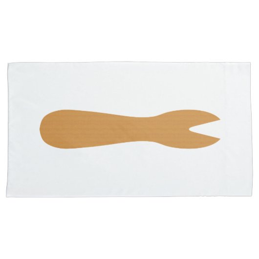 Vis & Chips Winkel Houten Vork Kussensloop (Voorkant-Rechts)