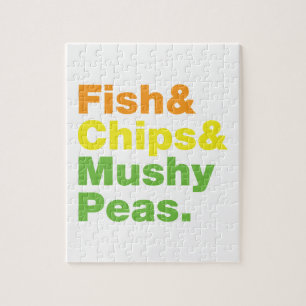 Vis & Chips & Witte Erwtenpuree. Legpuzzel