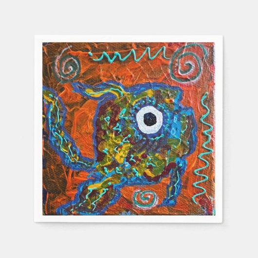 Vis Cocktail servet (Voorkant)