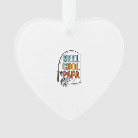 Vis Cool Papa Vis Shirt Ontwerp_1 Ornament (voorkant)