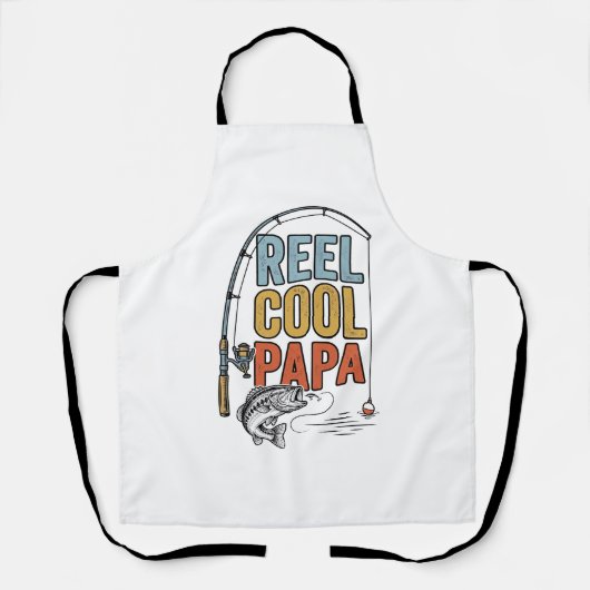 Vis Cool Papa Vis Shirt Ontwerp_1 Schort (Voorkant)