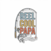 Vis Cool Papa Vis Shirt Ontwerp_1 Sticker (Voorkant)