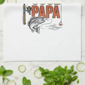 Vis Cool Papa Vis Shirt Ontwerp_1 Theedoek (Gevouwen)