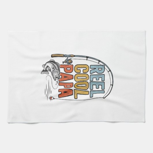 Vis Cool Papa Vis Shirt Ontwerp_1 Theedoek (Horizontaal)