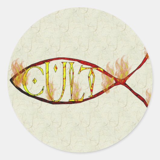 Vis Cult Ronde Sticker (Voorkant)