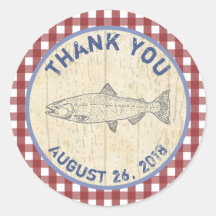 Vis dank u gunst stickers voor Fish Fry, Diner