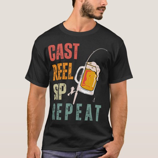 Vis De Ozarks Monochrome Lijn Kunst Poster T-shirt (Voorkant)