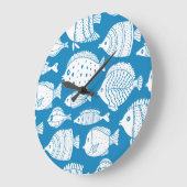  vis: decoratieve illustratieset. grote klok (Hoek)