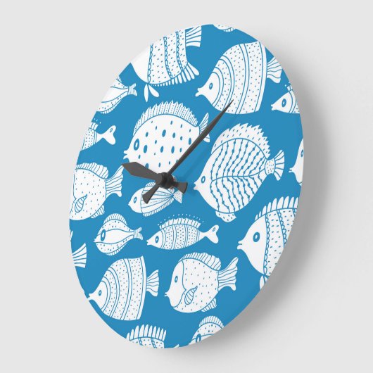  vis: decoratieve illustratieset. grote klok (Hoek)