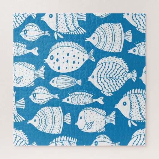  vis: decoratieve illustratieset. legpuzzel (Verticaal)