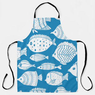 vis: decoratieve illustratieset. schort