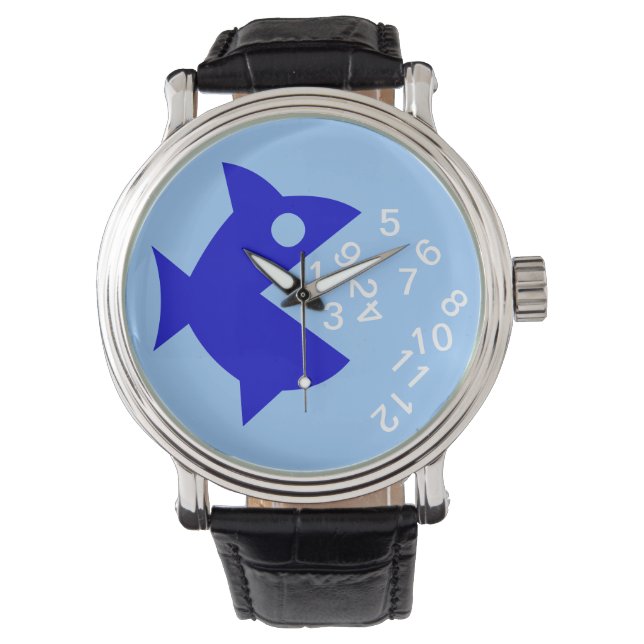 vis die de getallen eet horloge (Voorkant)