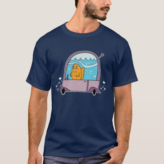 Vis die een auto bestuurt - Mannen T-Shirt (Voorkant)
