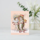 Vis die het restaurant Cafe d'Orleans verlaat Briefkaart (Staand voorkant)