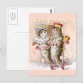 Vis die het restaurant Cafe d'Orleans verlaat Briefkaart (Voorkant / Achterkant)