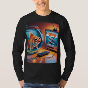 vis DIE LEUK UITZIEN terwijl ze FLIPPER kijken T-shirt