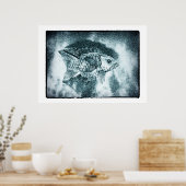 Vis - digi & foto-inktkunst (Poster) Poster (Keuken)