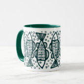 Vis - donkergroen mok (Voorkant links)