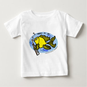 Vis drink water - schattig grappig baby t-shirt