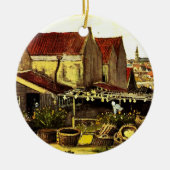 Vis droogblauw door Vincent van Gogh Keramisch Ornament (Voorkant)