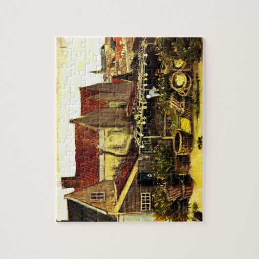 Vis droogblauw door Vincent van Gogh Legpuzzel (Verticaal)