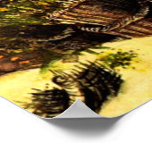 Vis droogblauw door Vincent van Gogh Poster (Hoek)