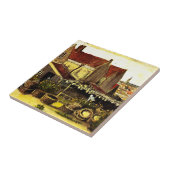 Vis droogblauw door Vincent van Gogh Tegeltje (Zijkant)