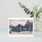 Vis-Drying Barn, Vincent van Gogh Briefkaart (Staand voorkant)
