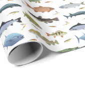 Vis en aas cadeaupapier (Rol Hoek)