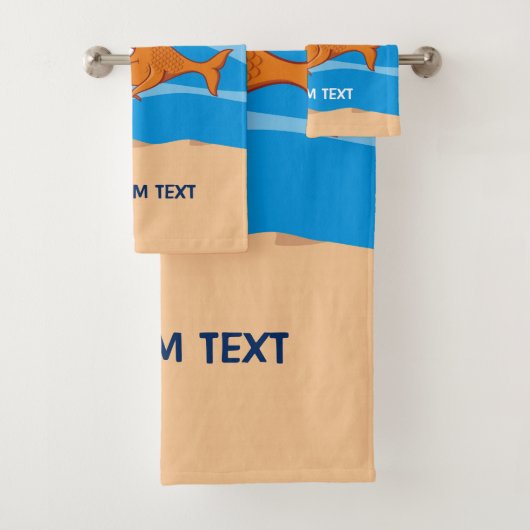 Vis en aas in liefde bad handdoek (Insitu)