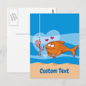 Vis en aas in liefde Briefkaart (Voorkant / Achterkant)