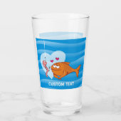 Vis en aas in liefde glas (Achterkant)