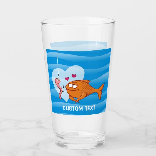 Vis en aas in liefde glas (Voorkant)