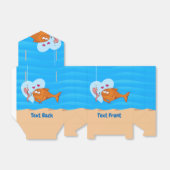 Vis en aas in liefde gunst box bedankdoosjes (Uitgevouwen)