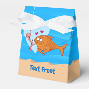 Vis en aas in liefde gunst box bedankdoosjes
