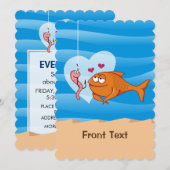 Vis en aas in liefde kaart (Voorkant / Achterkant)
