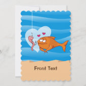 Vis en aas in liefde kaart (Voorkant)