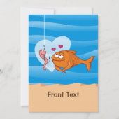 Vis en aas in liefde kaart (Voorkant)