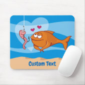 Vis en aas in liefde muismat (Met muis)