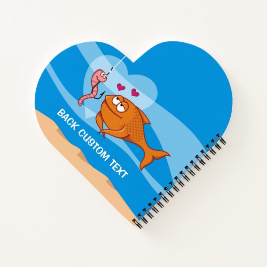 Vis en aas in liefde notitieboek (Achterkant)