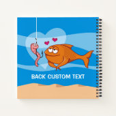 Vis en aas in liefde notitieboek (Achterkant)