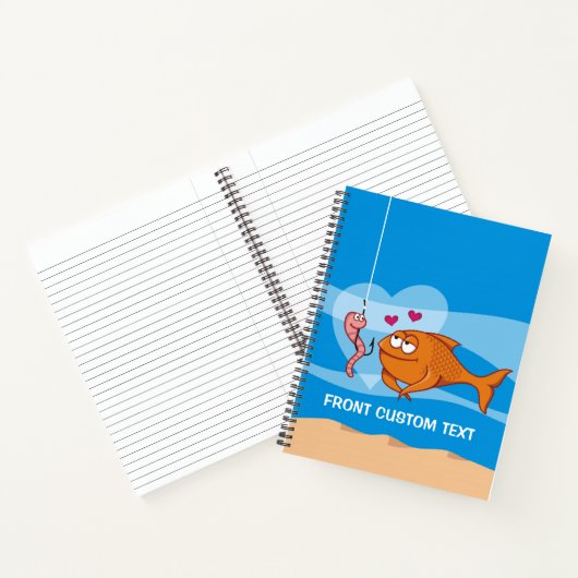 Vis en aas in liefde notitieboek (Binnen)