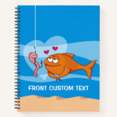 Vis en aas in liefde notitieboek (Voorkant)