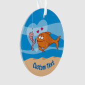 Vis en aas in liefde Ornament (voorkant)