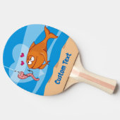 Vis en aas in liefde Ping-Pong Paddle Tafeltennisbatje (Zijkant)